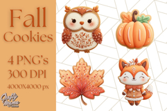 Fall Gingerbread Cookie PNG Clipart, Autumn Cookies Clip Art Product Image 1