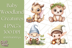 Woodland Nursery Baby Animals And Fantasy Forest PNG Clipart Product Image 1