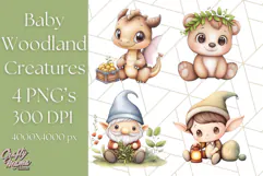 Woodland Nursery Baby Animals And Fantasy Forest PNG Clipart Product Image 1