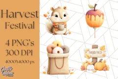 Woodland Autumn Animals PNG Clipart for Fall & Harvest Product Image 1