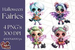 Halloween Fairy Clipart PNG, Cute Chibi Fairy Art Clip Art Product Image 1