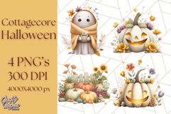 Cottagecore Halloween Clipart Cozy PNG, Autumn Fall Png Product Image 1