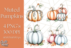 Fall Pumpkin Clipart PNG, Autumn Pumpkins, Jewel Tones Png Product Image 1