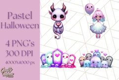 Pastel Halloween Clipart Cute PNG Graphics, Halloween Png Product Image 1