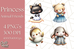 Princess Animal PNG Clipart with Crowns &amp; Royal Accessories Product Image 1