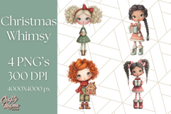 Christmas Whimsy Clipart, Holiday Kids PNG Graphics Product Image 1