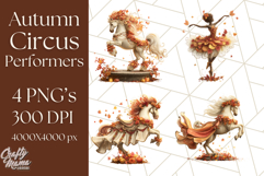 Autumn Circus Performers Clipart Vintage Characters PNG Product Image 1