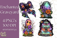 Enchanted Graveyard Halloween PNG Clipart Product Image 1