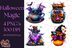Magical Halloween PNG Clipart, Cute Spooky Elements Clip Art Product Image 1