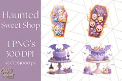 Haunted Sweet Shoppe PNG Clipart, Pastel Halloween Bakery Product Image 1
