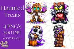 Haunted Treats Clipart PNG, Halloween Candy Art Product Image 1