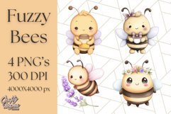 Adorable Bee Clipart PNG, Cute Bees and Accessories PNG Product Image 1