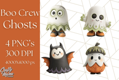 Cute Halloween Ghost Clipart Costume PNG, Halloween Png Product Image 1