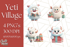 Holiday Yeti Village PNG Clipart, Cute Winter Clip Art Product Image 1