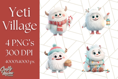 Holiday Yeti Village PNG Clipart, Cute Winter Clip Art Product Image 1