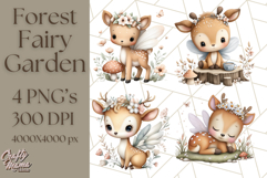 Forest Fairy Garden Creatures PNG, Whimsical Woodland Art Product Image 1