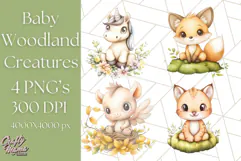 Woodland Nursery Baby Animals And Fantasy Forest PNG Clipart Product Image 1