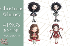 Christmas Whimsy Clipart, Holiday Kids PNG Graphics Product Image 1