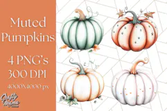 Fall Pumpkin Clipart PNG, Autumn Pumpkins, Jewel Tones Png Product Image 1
