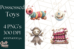 Possessed Toys Clipart PNG Haunted Doll Characters Product Image 1