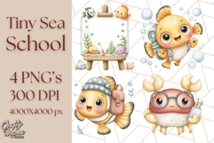 Sea Animal Clipart for Kids PNG, Ocean Animals Clip Art Png Product Image 1