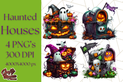 Haunted House PNG Clipart, Spooky Holiday Cartoon Graphics Product Image 1
