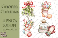 Scandinavian Christmas Gnomes Clipart PNG, Cute Gnome Png Product Image 1