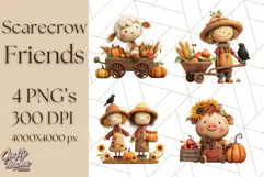 Scarecrow Festival Friends PNG Clipart Product Image 1