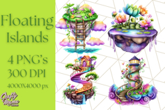 Bright Floating Island PNG Clipart for Fantasy Worlds &amp; Maps Product Image 1