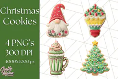 Christmas Cookies Clipart PNG Festive Treats Product Image 1