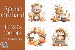 Woodland Apple Orchard Festival PNG Fall Clipart Product Image 1