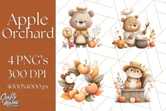 Woodland Apple Orchard Festival PNG Fall Clipart Product Image 1