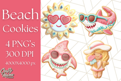 Summer Cookie Character PNG, Cute Beach Clipart Tropical Png Product Image 1