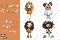 Halloween Whimsy Clipart, Cute Costume PNG Graphics Product Image 1