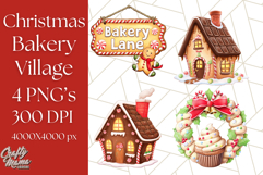 Cozy Christmas Bakery Clipart PNG, Holiday Cookie Art Product Image 1