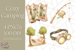 Camping Icons Clipart PNG, Adventure Outdoors Clip Art Product Image 1