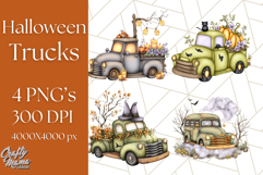 Halloween Cottagecore Truck PNG Clipart, Fall Style Clip Art Product Image 1