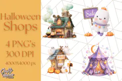 Halloween Candy Shop Clipart PNG, Trick or Treat Clip Art Product Image 1