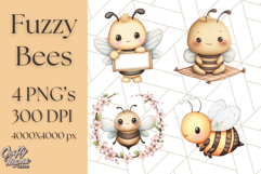 Adorable Bee Clipart PNG, Cute Bees and Accessories PNG Product Image 1