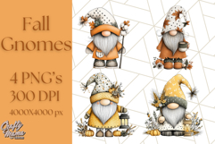 Thanksgiving Gnome Clipart PNG Cute Fall Gnomes, Gnome Png Product Image 1