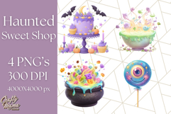 Haunted Sweet Shoppe PNG Clipart, Pastel Halloween Bakery Product Image 1