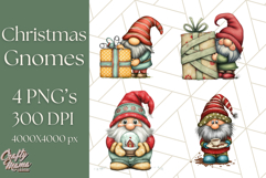 Christmas Gnome Clipart, Holiday Gnomes PNG Illustrations Product Image 1