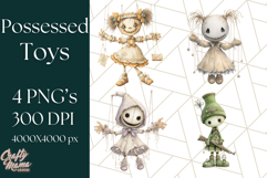 Possessed Toys Clipart PNG Haunted Doll Characters Product Image 1