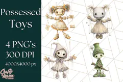 Possessed Toys Clipart PNG Haunted Doll Characters Product Image 1