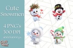 Adorable Snowman Character PNG Clipart Product Image 1