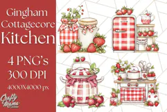 Cottagecore Strawberry Kitchen PNG Clipart, Retro Fruit Png Product Image 1