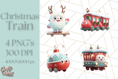 Christmas Train Ride PNG Clipart with Yeti and Elves Product Image 1