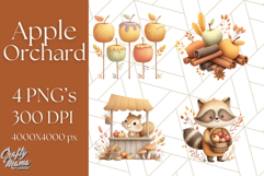 Woodland Apple Orchard Festival PNG Fall Clipart Product Image 1