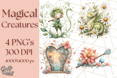 Magical Creatures Clipart PNG, Fantasy Animals Png Product Image 1