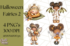 Halloween Fairy Clipart PNG, Spooky Cute Character Art Product Image 1